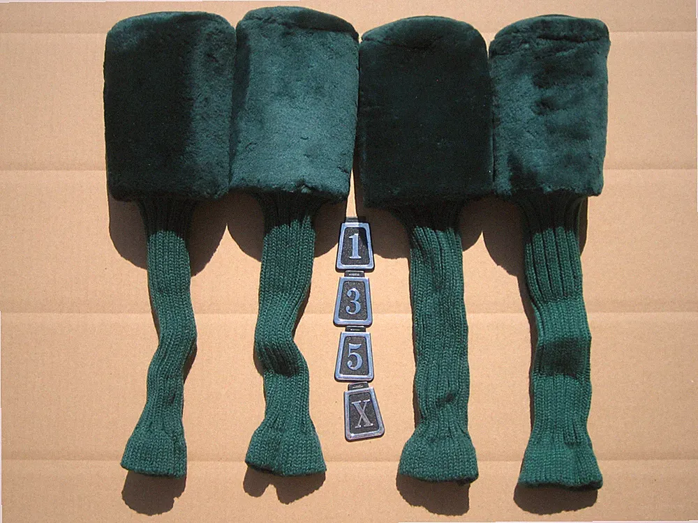 Set of 4 Golf Club Headcover for Fairway Woods-Green