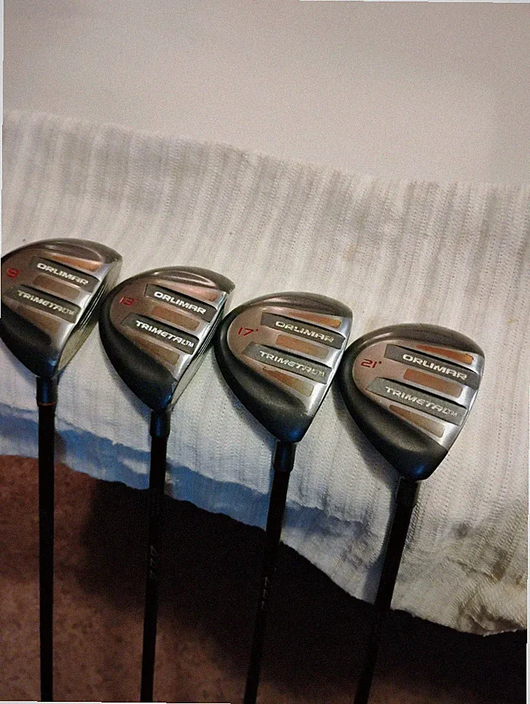 Set of 4 ORLIMAR TRIMETAL Graphite Reg. Flex Woods 9, 13, 17, 21 degrees RH