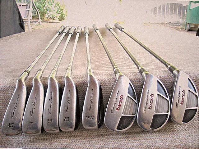 SET OF 8 TOMMY ARMOUR TORCH 6-9-PW IRONS AND 3-5 HYBRDS /RH