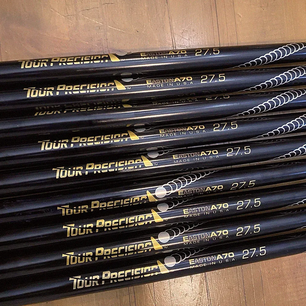 Set Of 9 Rare Easton A70 27.5 Aluminum Alloy 120 g Golf Club Shaft Stiff Flex