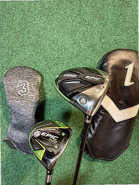 Set of Callaway Epic GBB Driver & Epic Flash 3 Wood Stiff Flex