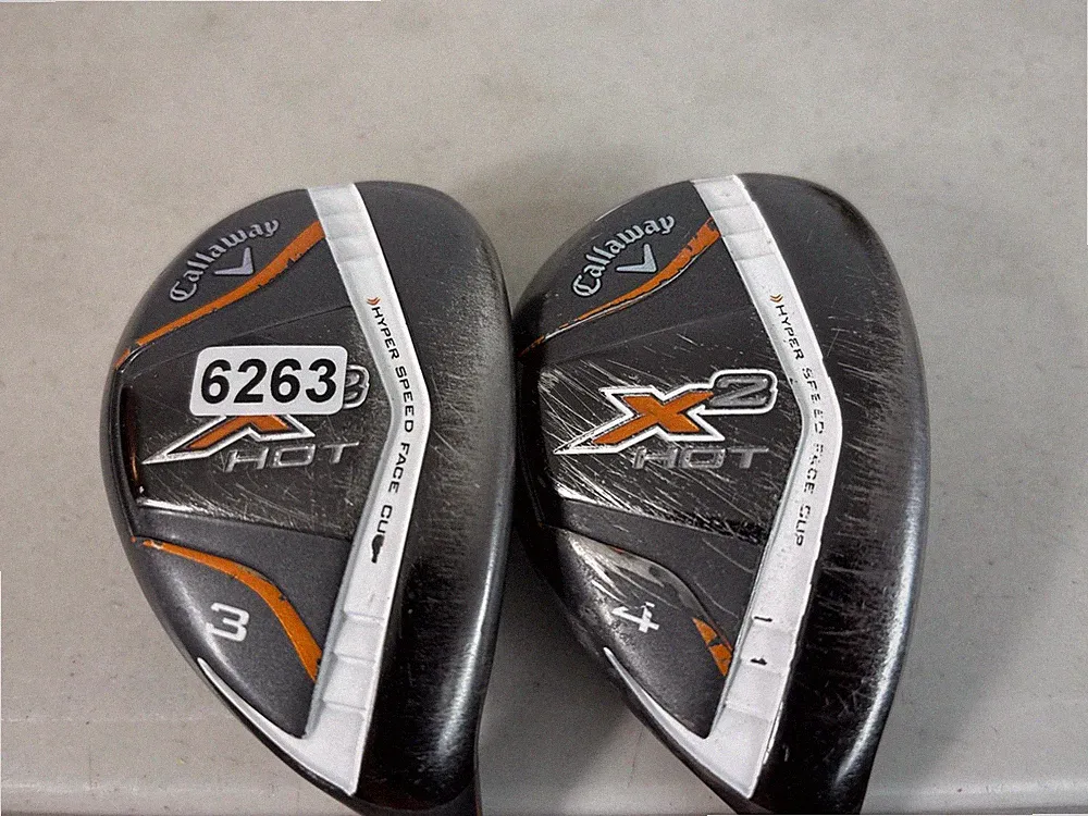 Set Of Callaway X2 Hot Hybrids 3 & 4 Aldila Graphite Stiff (6263)