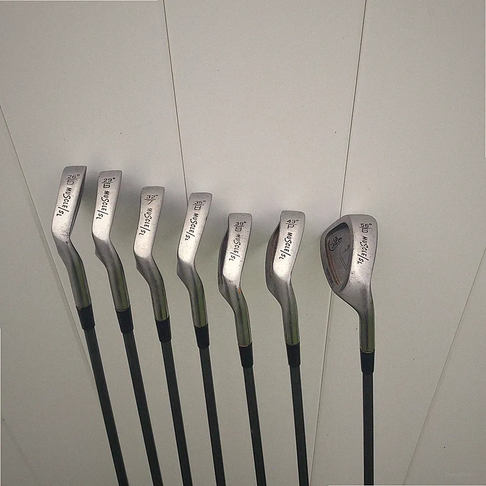 Set of Golf Irons 7 Clubs (5-PW, SW) Graphite, RH,Reg Flex Muscle Oversize Head