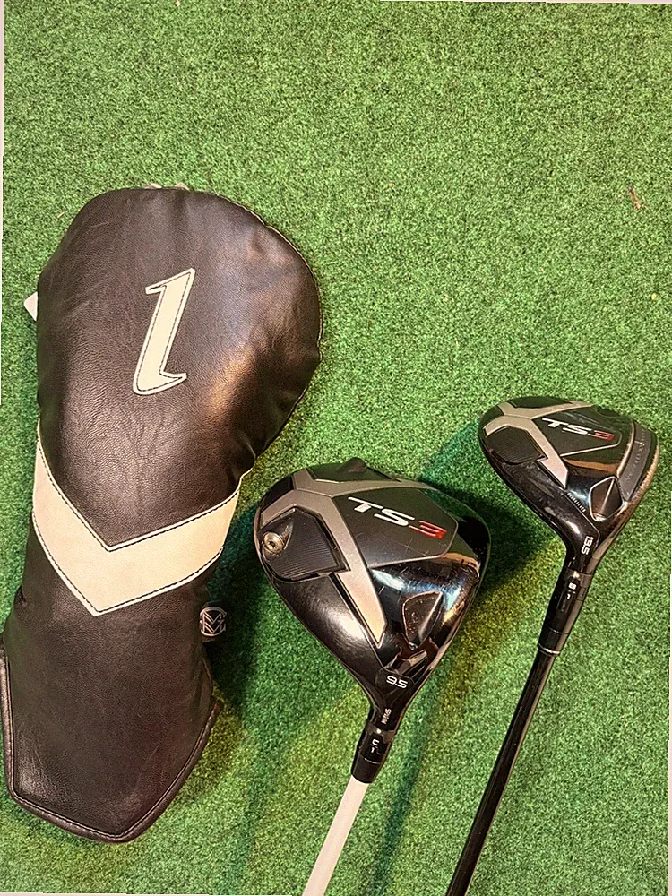 🔥 Set Of Titleist TS3 Driver & 3 Fairway Wood RH Stiff + New Golf Pride Grip