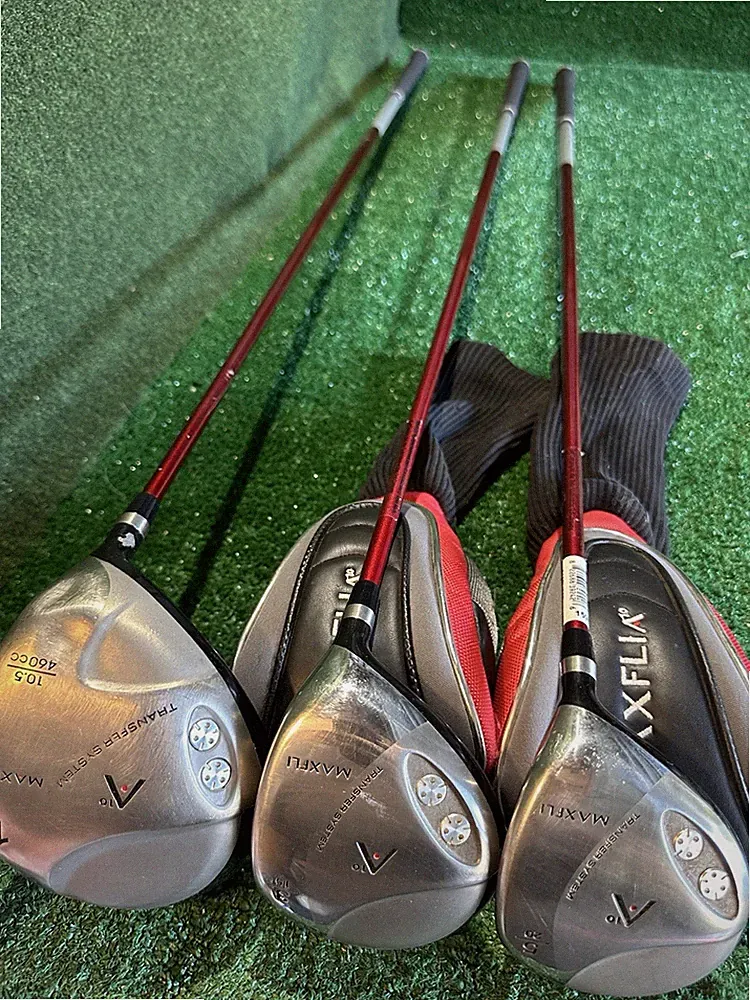 SHORT! Maxfli A10 Driver, 3 & 5 Woods~Regular Graph~GP TV Grips~DING ON DRIVER!!