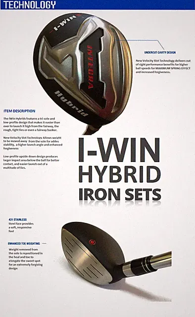 Single One Length All Hybrid Wood Style 4-PW+ SW Iron Set w/ Club Headcovers New