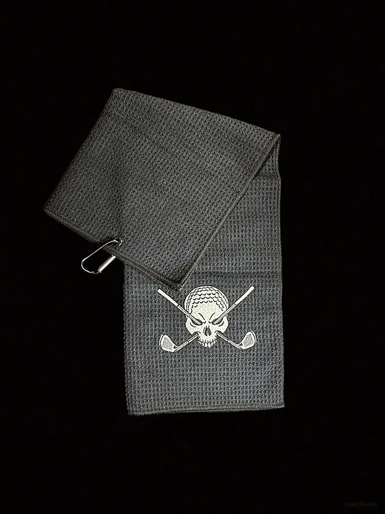 Skull w/Clubs (Custom) Golf Towel / (8in x 25in)