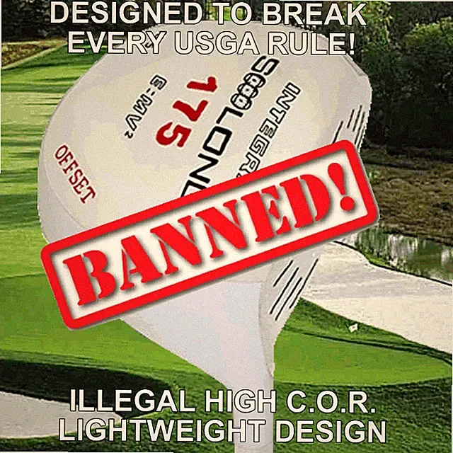 SLICE KILLER OFFSET ANTI-SLICE ILLEGAL DISTANCE NON-CONFORMING DRIVER PGA SHAFT