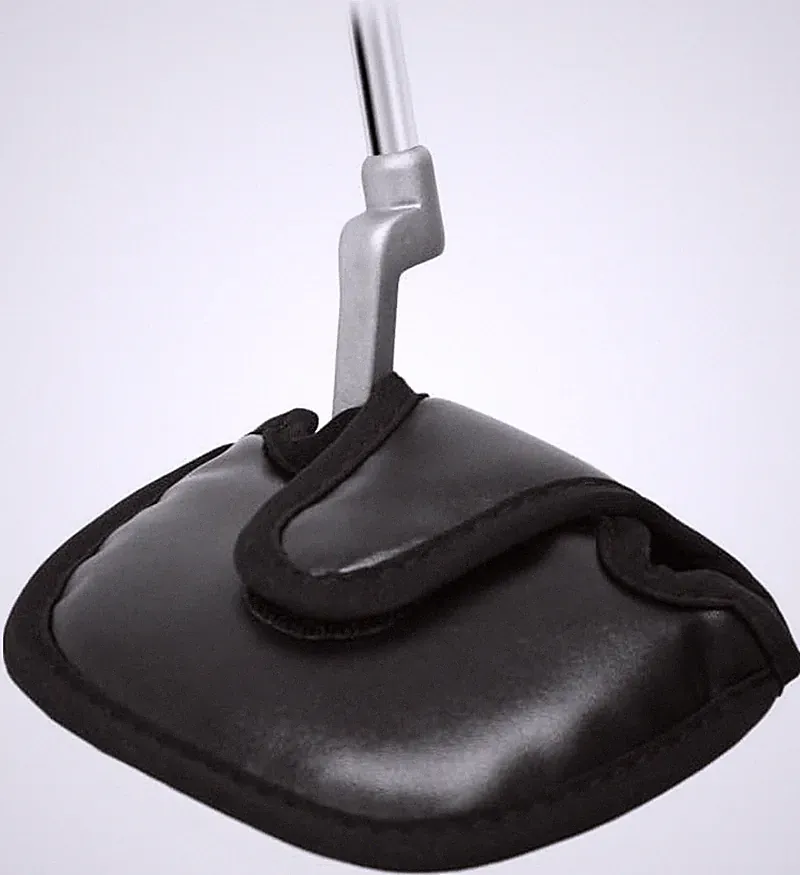 Small Black Golf Putter Headcover Leatherette Club Head Cover Perfect for Mallet