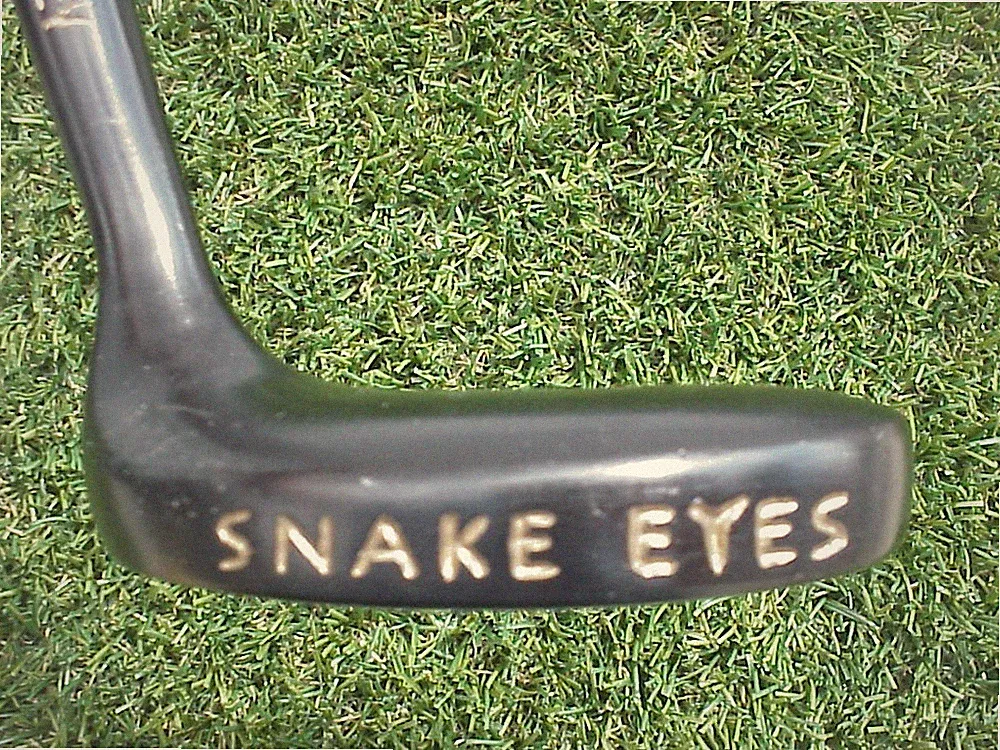 Snake Eyes EV Milled Face Black Mallet Putter 35 1/2" RH Golf Club w New Grip