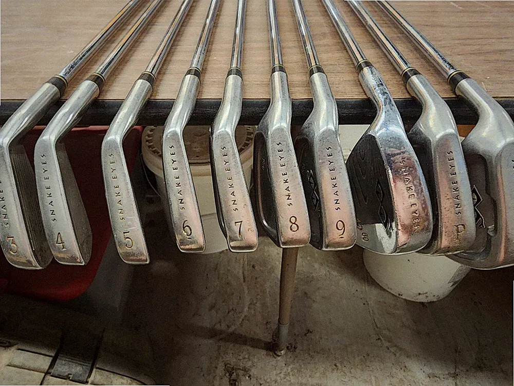 Snake Eyes FC-01 Irons 3-9, 12, PW SW Stiff Flex Steel Shaft LH
