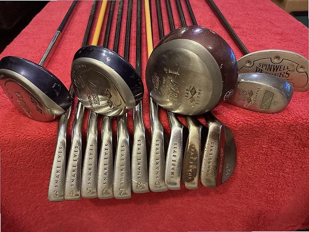 Snake Eyes Golf Set 3- LW Driver, 3,5 Wood Hybrid And Putter RH with bag