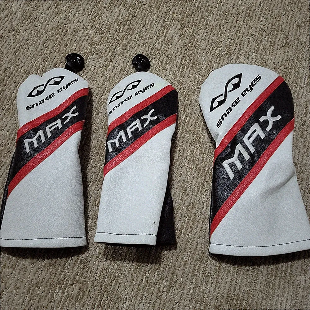 Snake Eyes Max 1, 3, 5 Golf Club Headcover Driver Black White Red Excellent