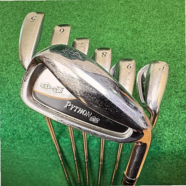 Snake Eyes Python OS Golf Irons 4-PW 7pc Steel RH Cavity Back Lamkin Grips