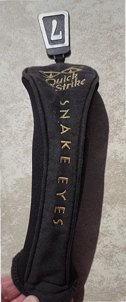 Snake Eyes Quick Strike Golf-Headcover-Black/Gold # 7 Hybrid Utility-Cover