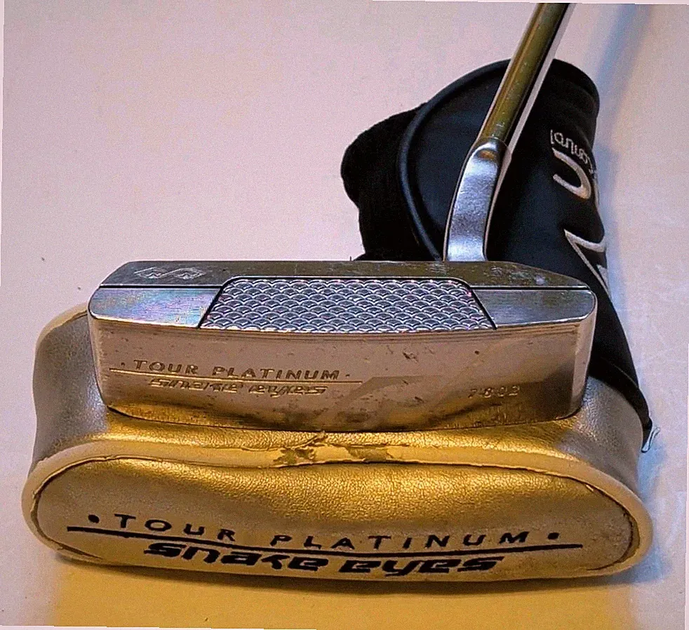 Snake Eyes Tour Platinum 7802 Putter Right Handed RH With Headcover 34.5”