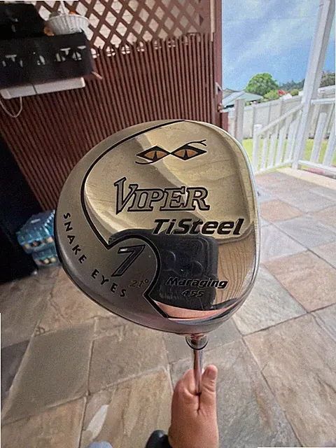 Snake Eyes Viper TiSteel 7 Wood 21 Deg Wood with Precision Rifle 6.5 Steel Shaft