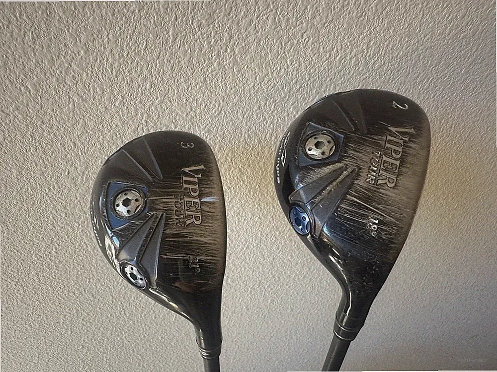 Snake Eyes Viper Tour HYBRID SET 2H 18* 3H 21* Stiff Graphite + HEADCOVERS
