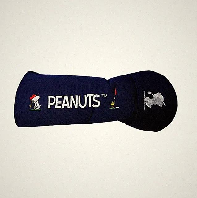 Snoopy Peanuts Golf Driver head cover Navy 460cc Lite H-460 from Japan