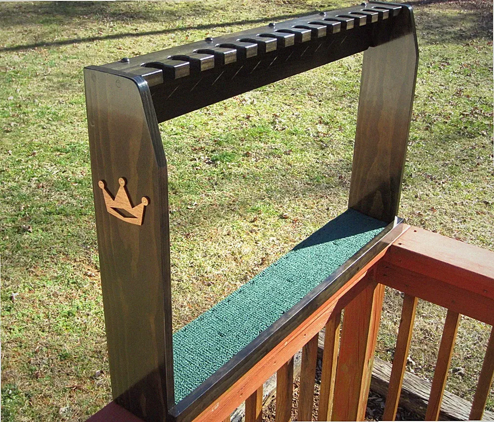 Solid Wood Ebony Floor Display Rack for 14 Scotty Cameron Putters Golf Clubs