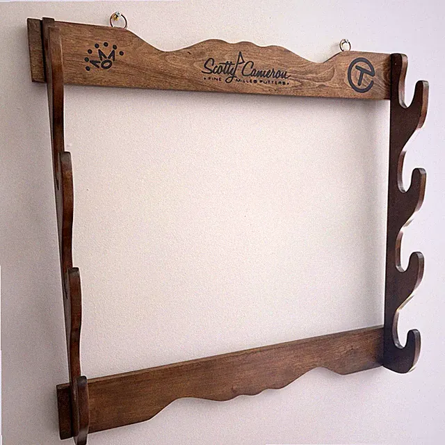 Solid Wood Golf Club Display Rack