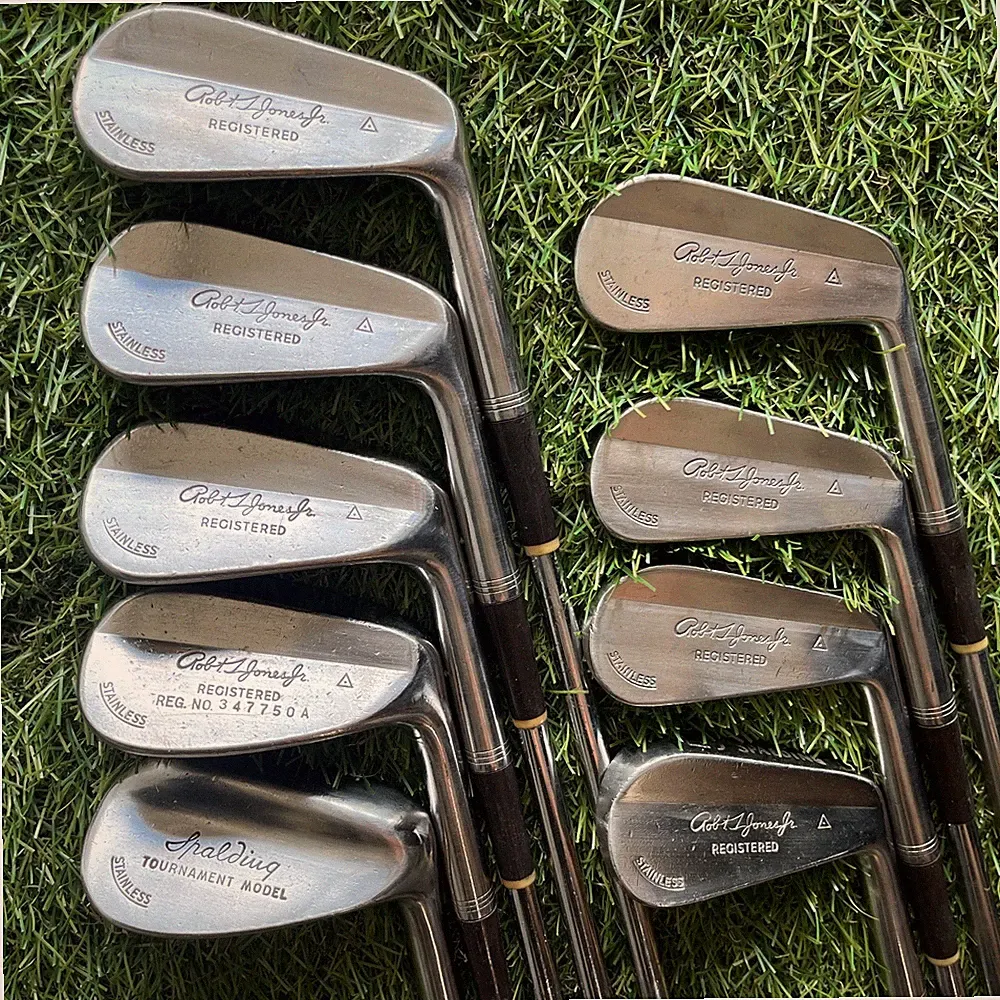 Spalding Robert T Jones Jr Iron 2-Pw Stainless New Grips Right Vintage Blades