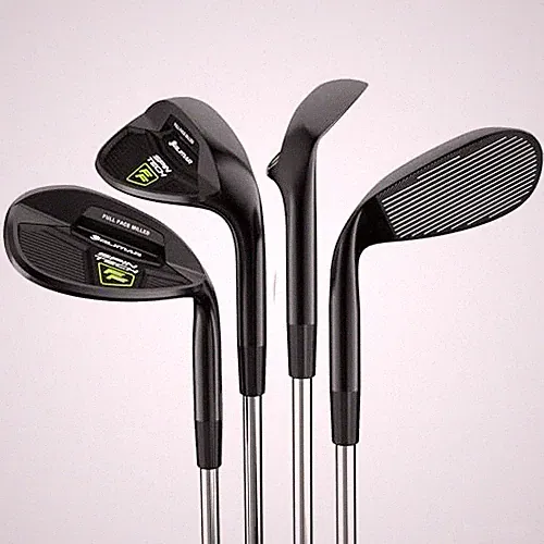 Spin Tech Full Face Golf Wedges 52/56/60/64 Degrees (4-Piece Set) Black Right