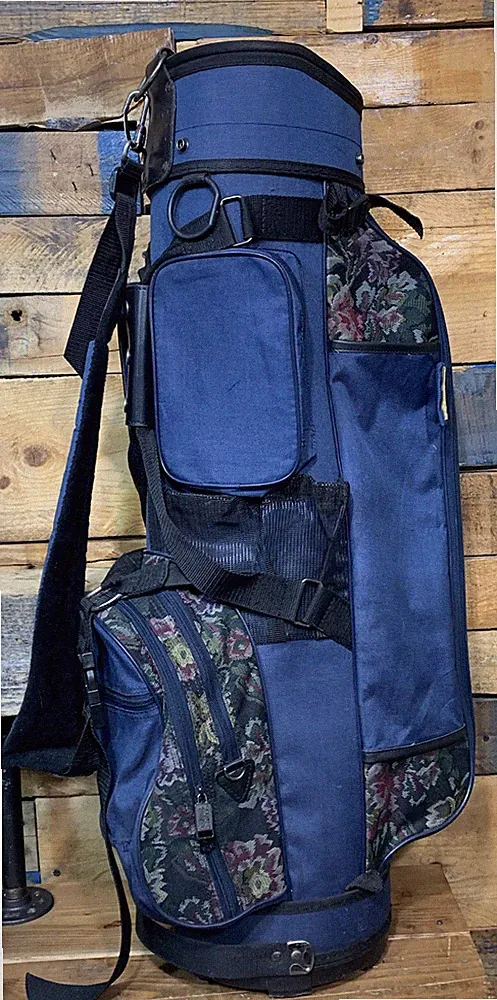 SQUARE TWO Navy Blue Floral Flowers Women's Golf Club Bag LPGA WOMEN 34”