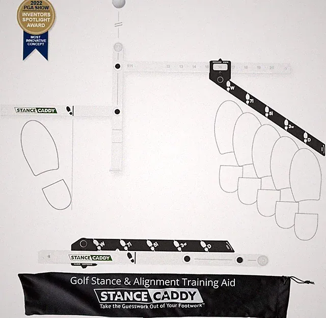 Stance Caddy Golf Stance and Alignment Training Aid – Setup Left and Right Ha
