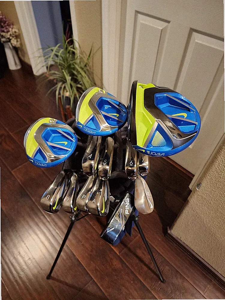 Stiff NIKE VAPOR FLY Full Set +1 4-AW Driver 3 & 5 wood Nike 56 and Ping Putter