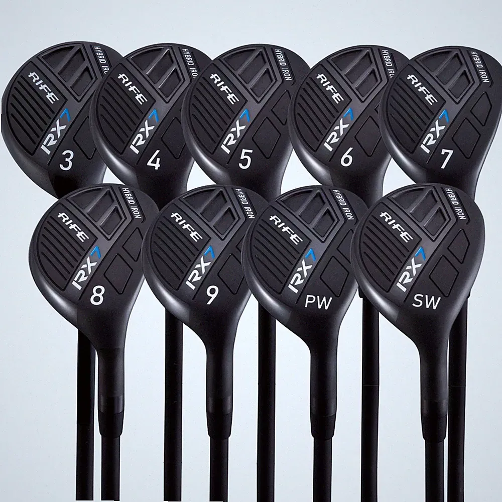STIFF S Flex Graphite Men's Rife RX7 Hybrid Irons Set 3-SW Right Hand Golf Clubs