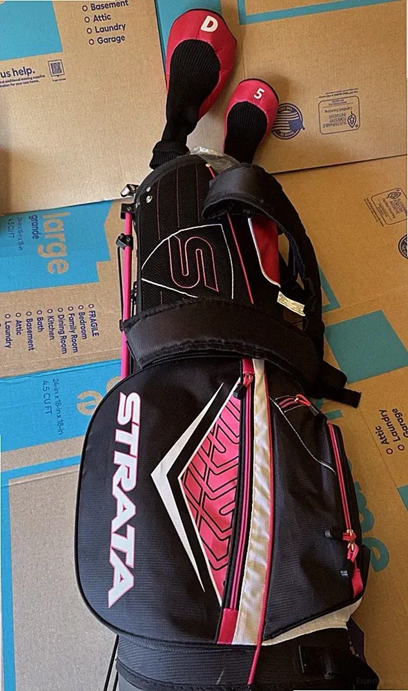 Strata 10 Pc Set 7 Golf Clubs, Golf Bag, 2 Head Covers