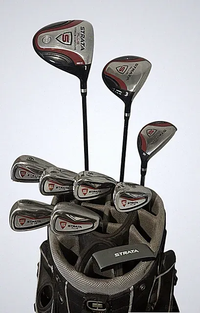 Strata Plus Men's Golf Club Set Complete Right Hand 10 Piece Set Used NO BAG