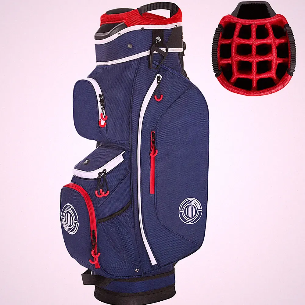 Sturdum Golf Cart Bag 15-Way Top Full Dividers Putter Well Rain Cover