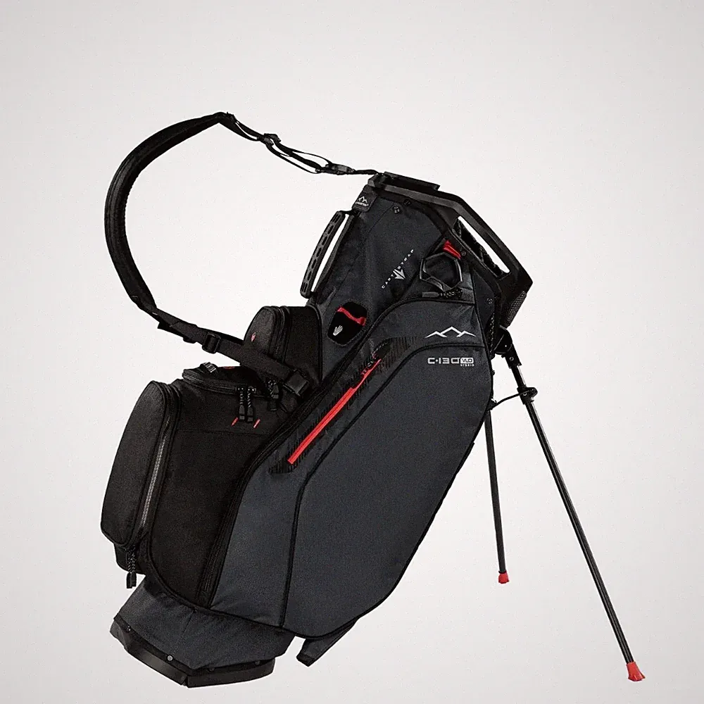 Sun Mountain C-130 Hybrid Stand Golf Bag 1013-04 - Steel-Black-Red - 2026