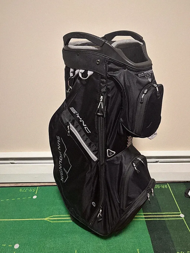 Sun Mountain Men's 2024 Synch 14-Way Divided Golf Cart Bag - Black/Gray