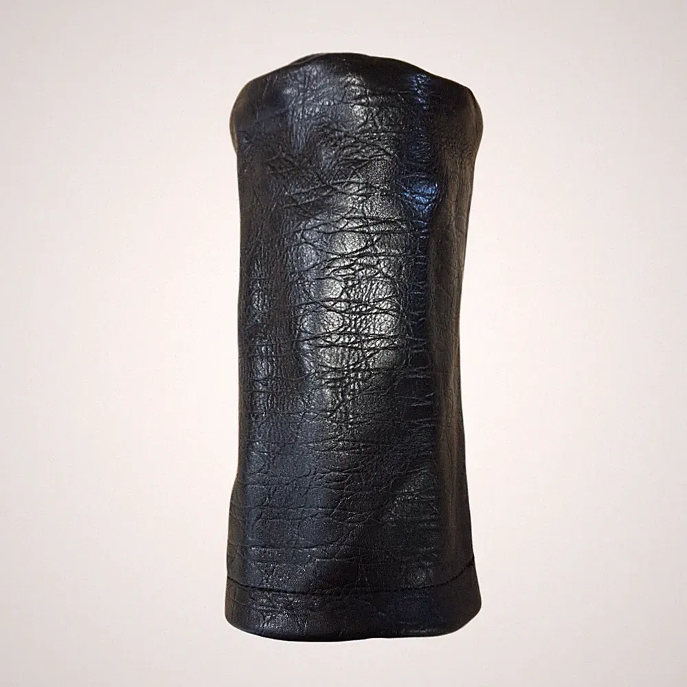 Sunfish Fairway Golf Club Headcover Black Croc Leather Barrel