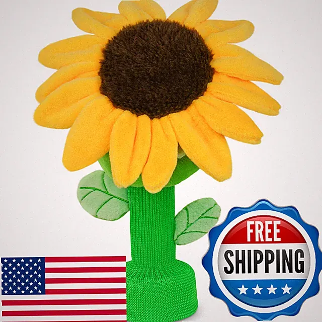 Sunflower Funny Driver Head Cover, Premium Plush Golf Club Cover Tour Quality Dr