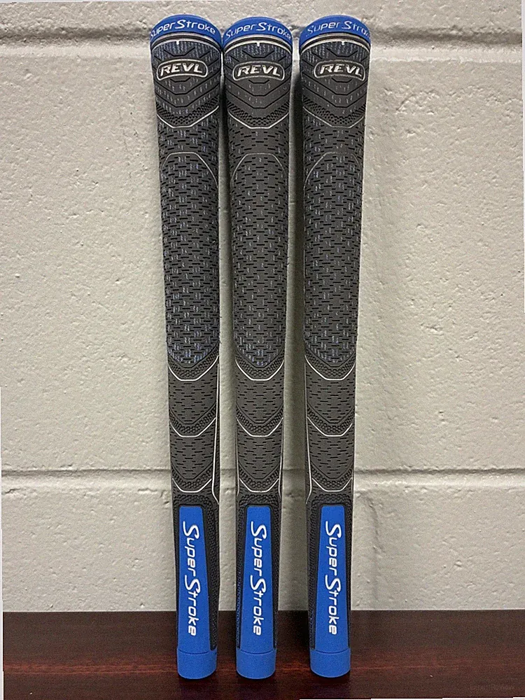 Super Stroke Lamkin REVL Midsize Grey / Blue Golf Grips Cord - Lot of 3 - New