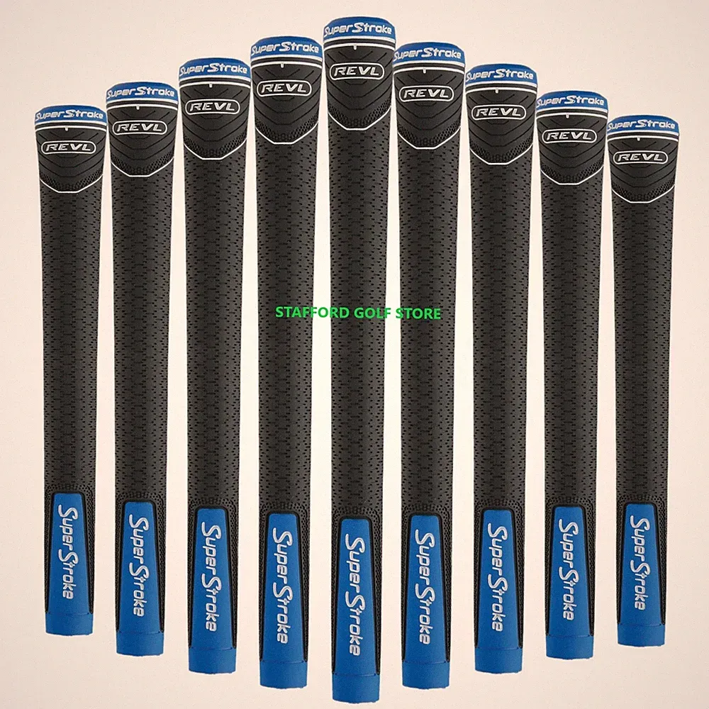 SuperStroke REVL Player Golf Club Grips Set Standard Midsize Undersize Gray Blue