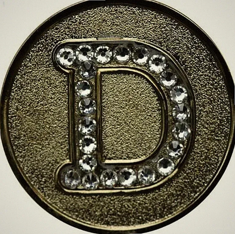 Swarovski Alphabet Magnetic Golf Ball Marker & Matching Hat Clip