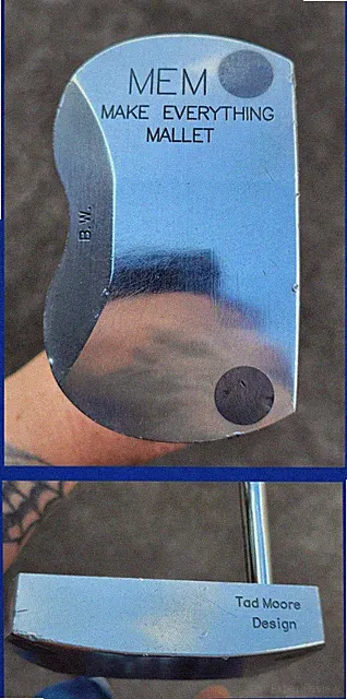Tad Moore Design MEM, Make Everything Mallet, RH, Bloomstick Putter 50+", READ!!