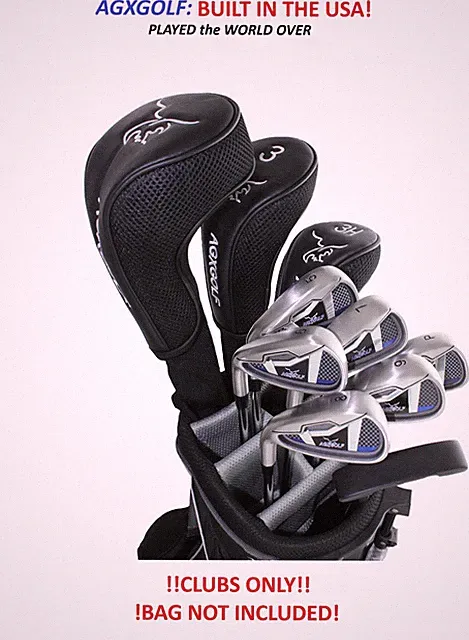 TALL +1.5" MENS LEFT HAND COMPLETE GOLF SET wDRIVER+3WD+3HY+5-9 IRONS+PW+PUTTER