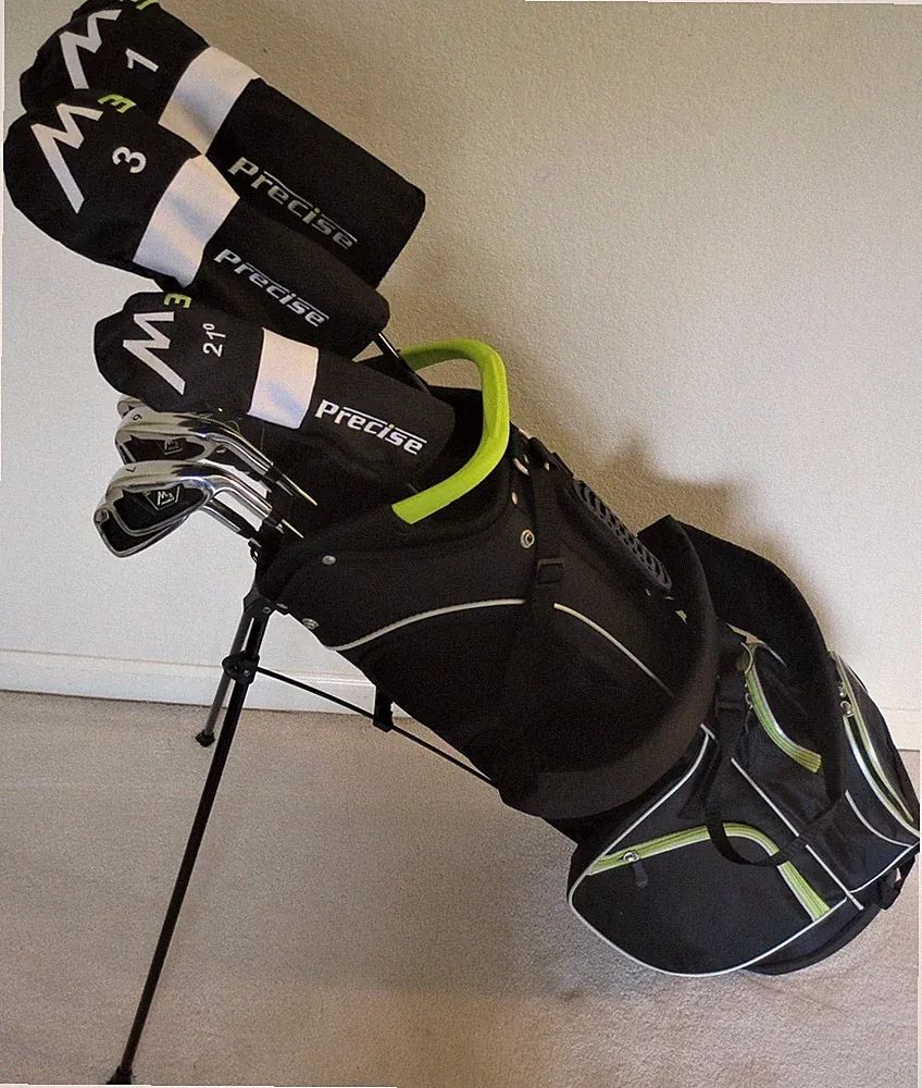 Tall Mens Complete Golf Set - Driver, Wood, Hybrid, Irons Putter Clubs Stand Bag