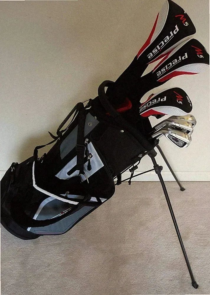 TALL Mens Left Handed Golf Club Full Set Driver, Wood, Hybrid, Irons Putter Bag