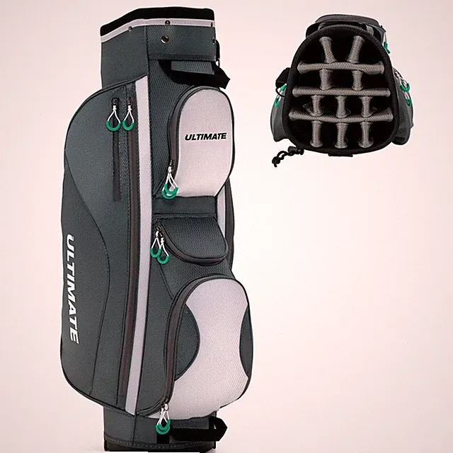 Tangkula Golf Cart Bag, 14-Way Dividers, Lightweight w/Cooler Bag, Rain Hood
