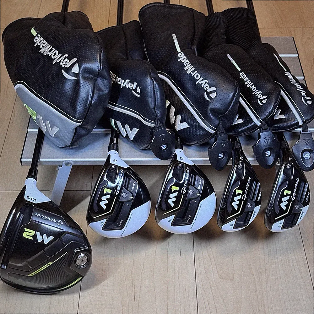 TaylorMade 2017 M2 M1 Driver, FW, Hybrid Golf Club Set Stiff Flex RH w/HC 5pc