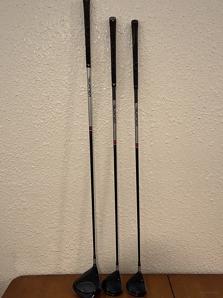 TaylorMade Burner 2008 Wood Set 1 3 5 Driver 10.5 Fairway Woods REAX 49 M Flex