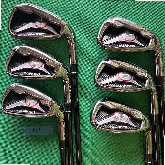 Taylormade Burner 2009 Iron Set 6pcs 5-Pw Stiff Reax Graphite Shaft Golf Clubs