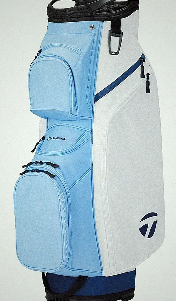 TaylorMade Cart Lite White Light Blue Cart Golf Bag
